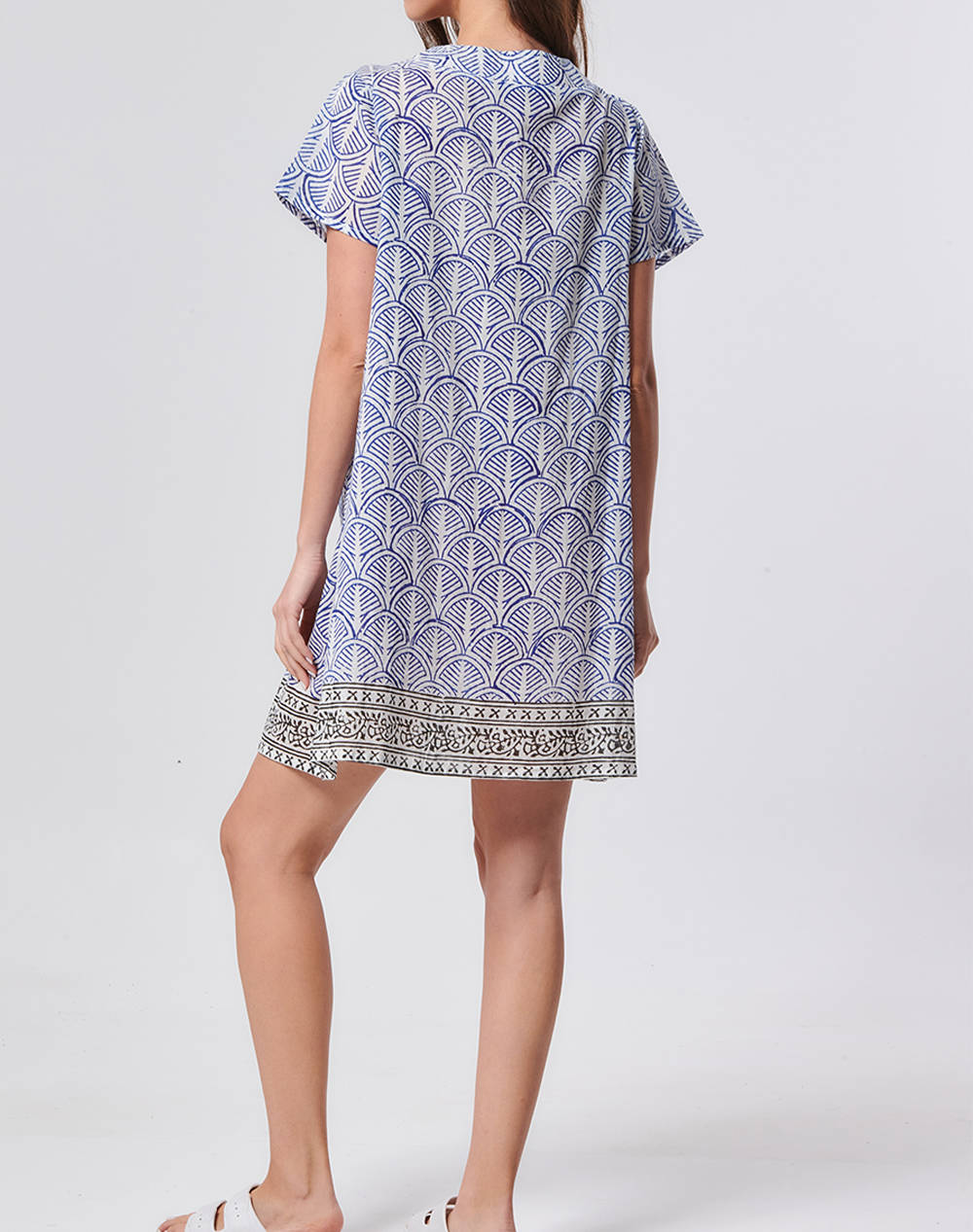 INDIRA BLOCK PRINT SHORT DRESS