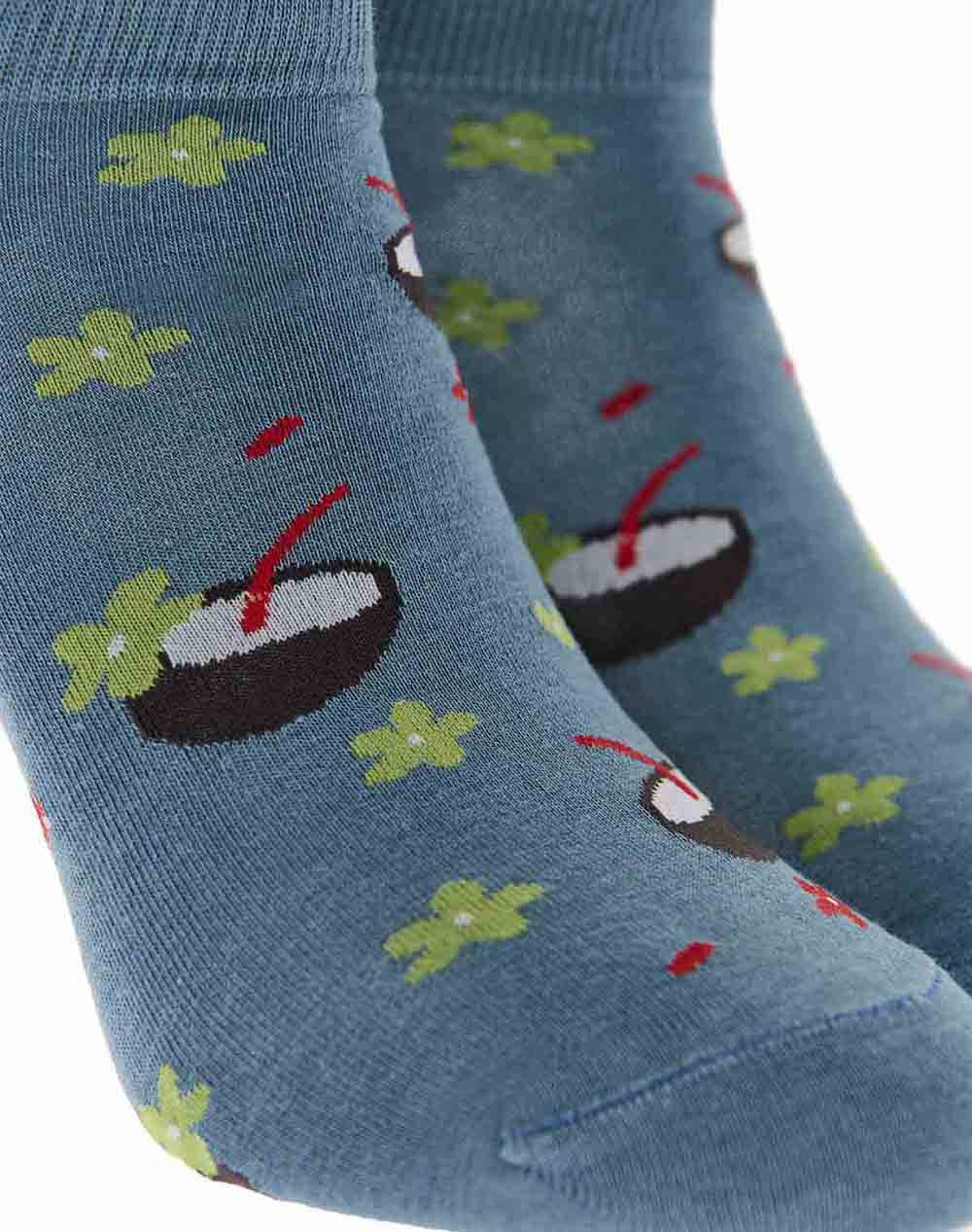 WALK WOMENS COTTON CROP PATTERNED SOCKS