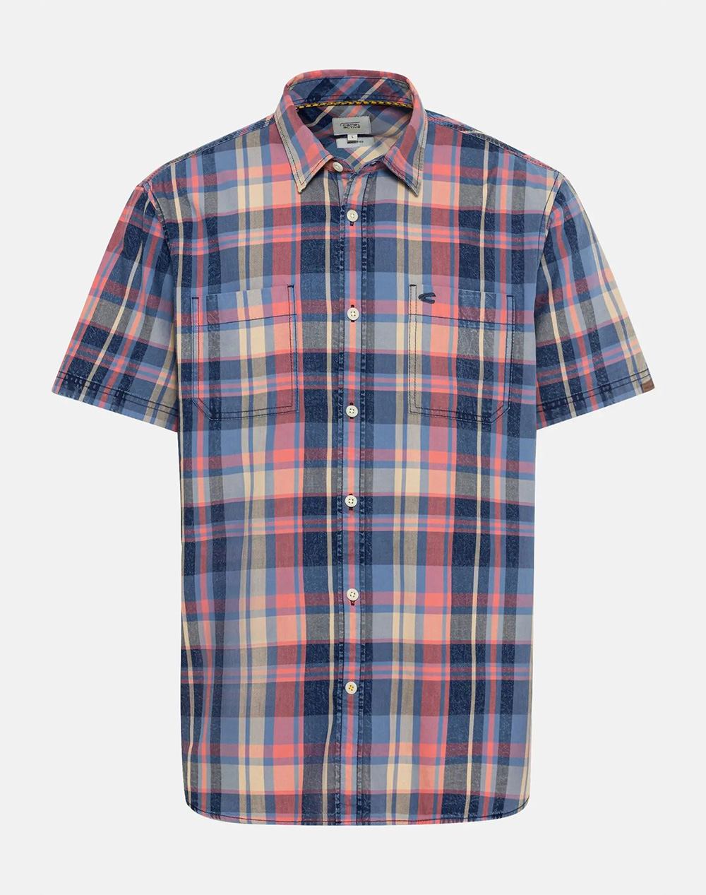 CAMEL SHIRT SS Checked