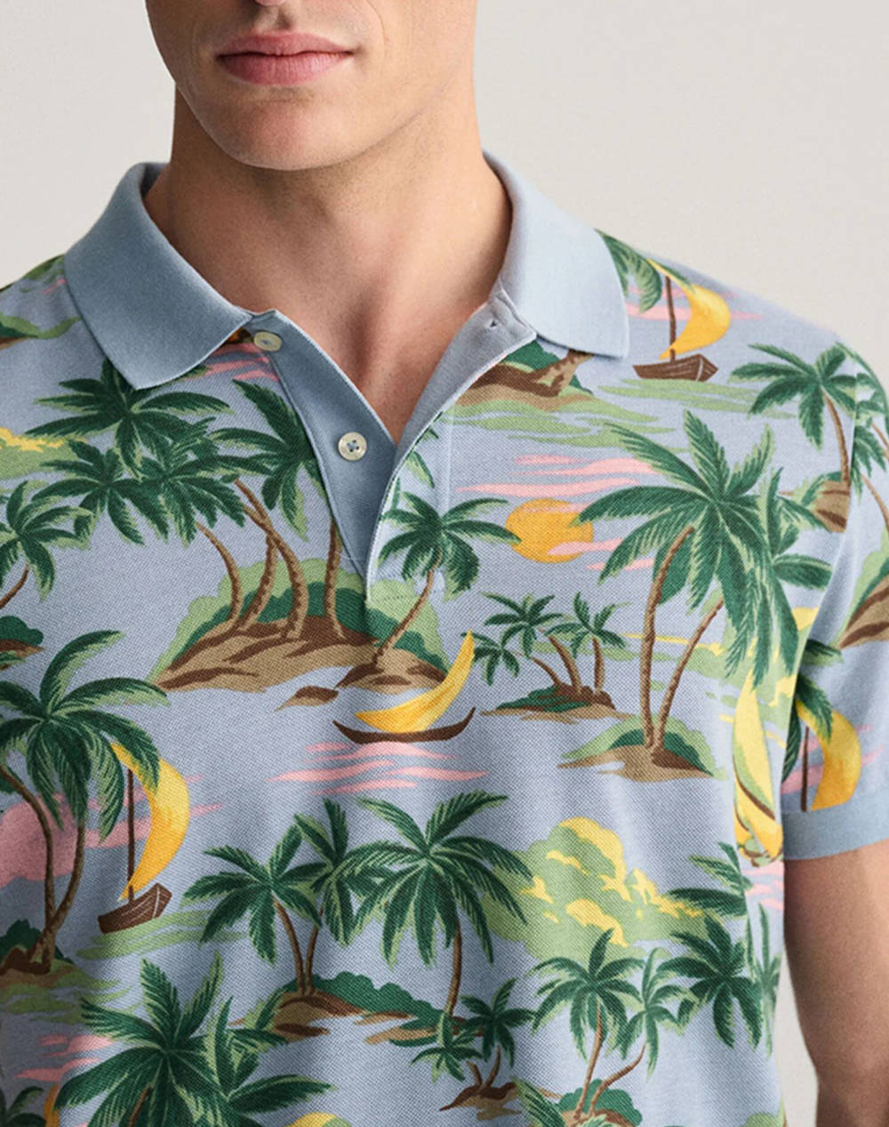 GANT HAWAII PRINT SS POLO SHIRT