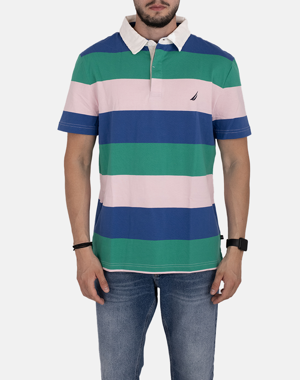 NAUTICA POLO SHIRT SS STRIPED RUGBY POLO_SUSTAINABLE SS STRIPED RUGBY POLO_SUSTAINABLE