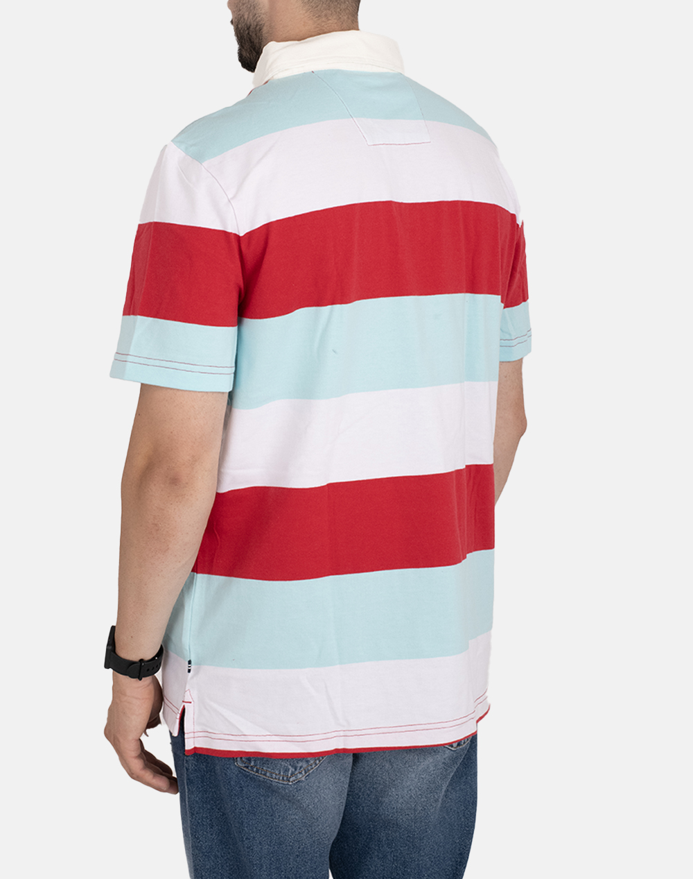 NAUTICA ΜΠΛΟΥΖΑ ΠΟΛΟ ΚΜ SS STRIPED RUGBY POLO_SUSTAINABLE SS STRIPED RUGBY POLO_SUSTAINABLE