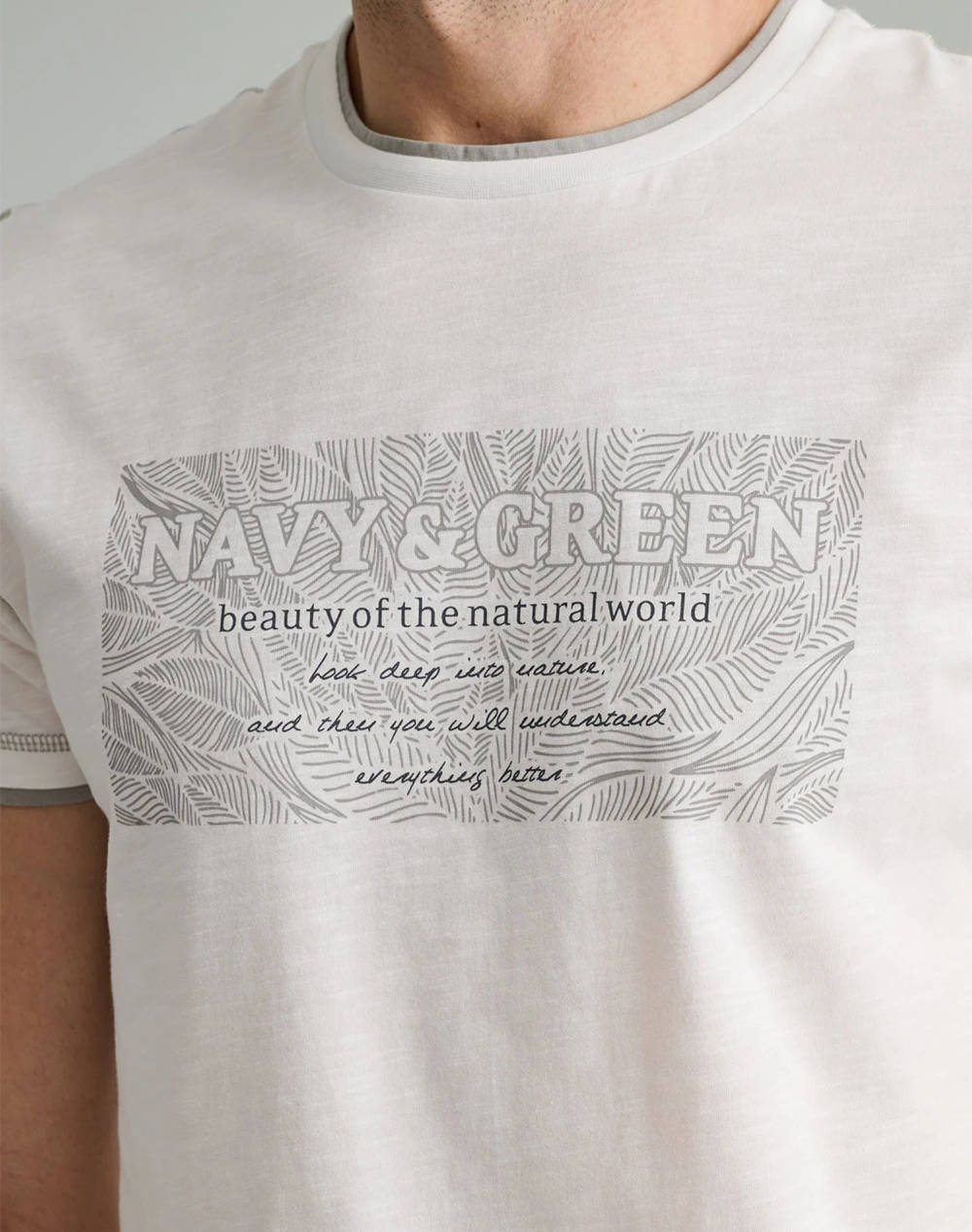 NAVY&GREEN ΜΠΛΟΥΖΑ ΛΑΙΜΟΚΟΨΗ