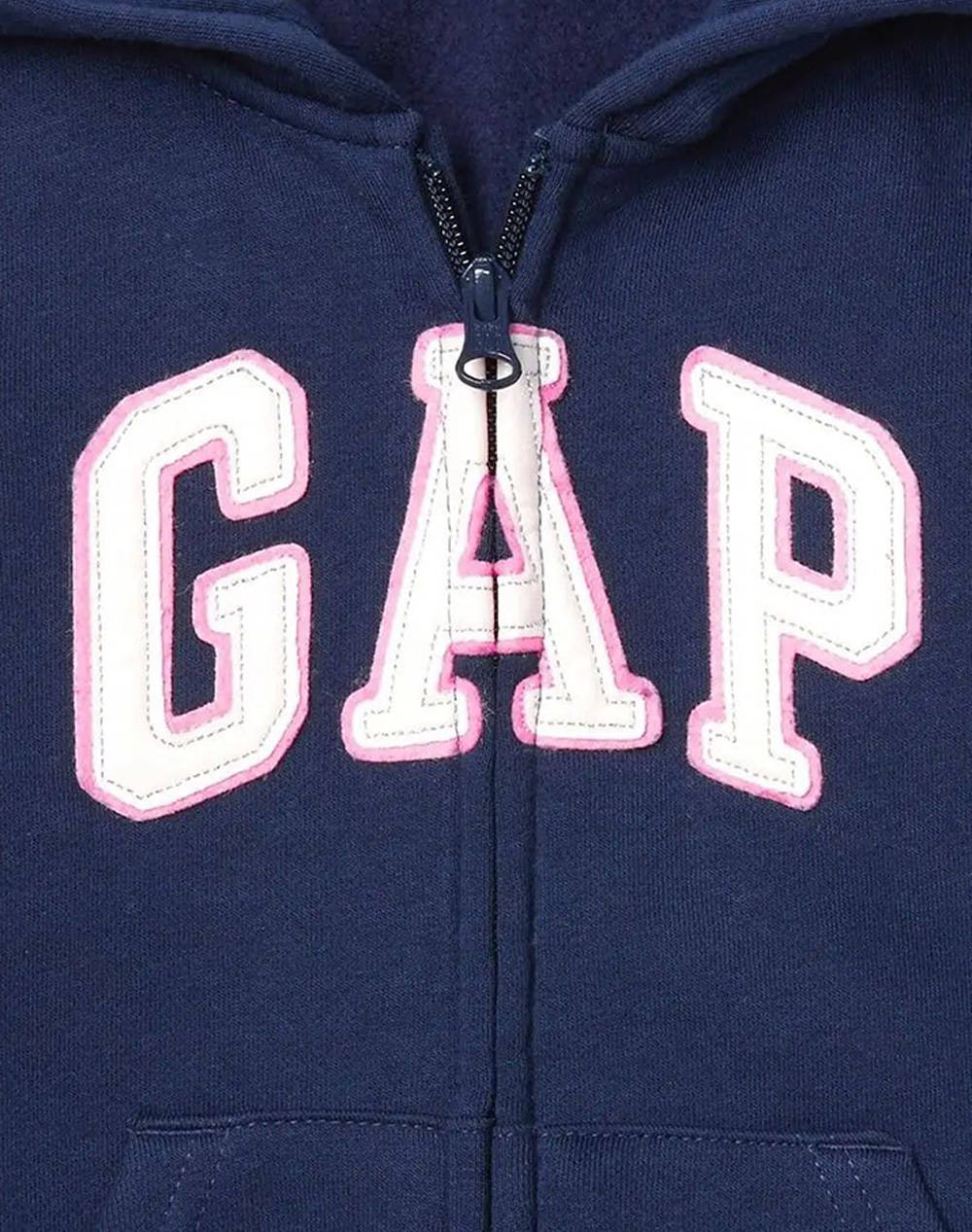 GAP Μπλε Νηπιακή Gap Logo Ζακέτα Φούτερ με Κουκούλα