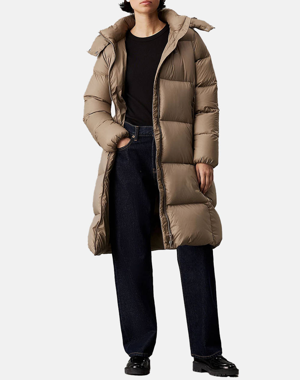  CALVIN KLEIN DOWN LONG PUFFER J20J224109-PAV Biege 2025