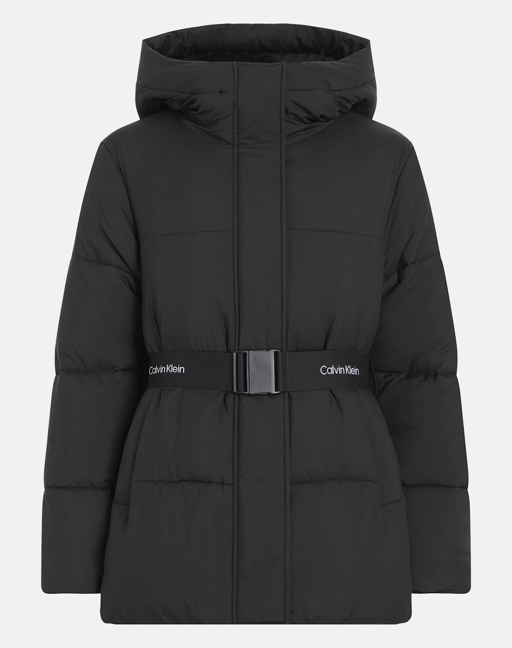 CALVIN KLEIN LOGO BELT SHORT PUFFER