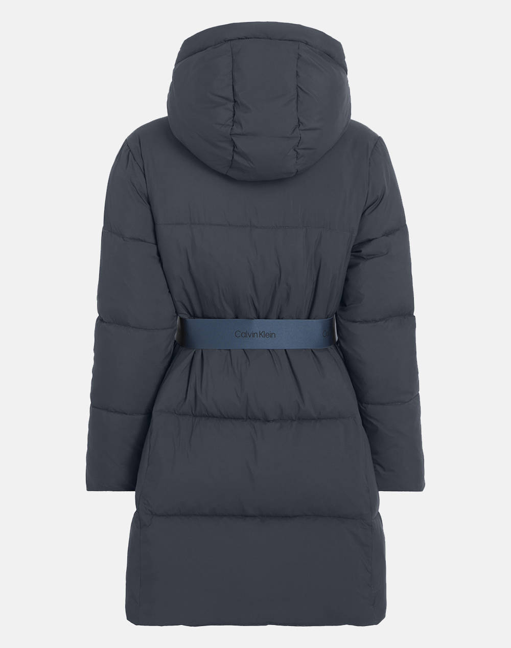 CALVIN KLEIN LOGO BELT LONG PUFFER