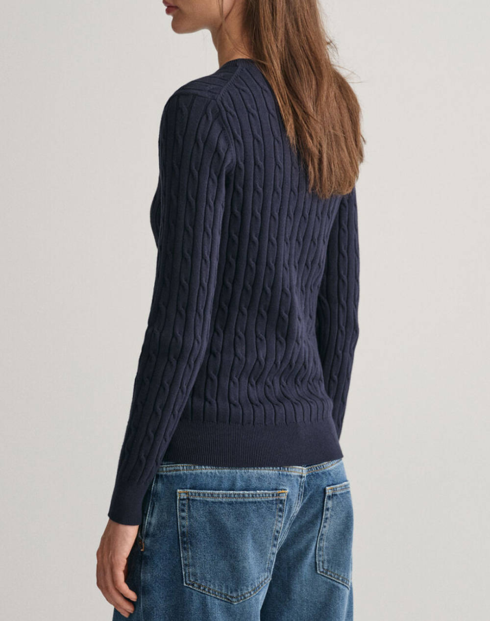 GANT SWEATER LS STRETCH COTTON CABLE C-NECK