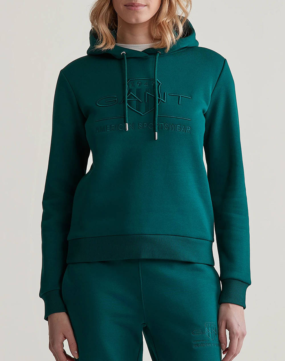 GANT LS REG TONAL SHIELD HOODIE