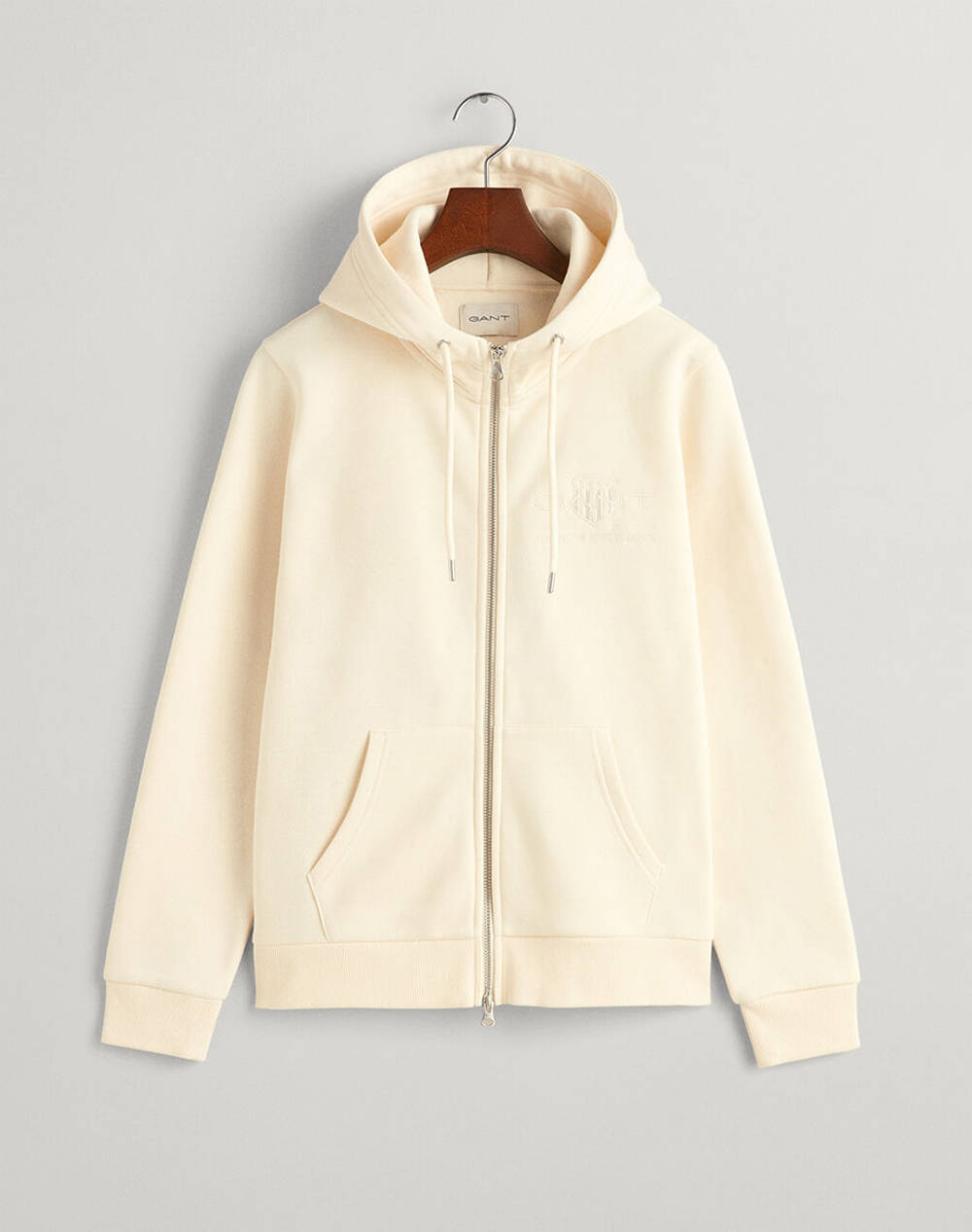 GANT REG TONAL SHIELD FULL ZIP HOODIE