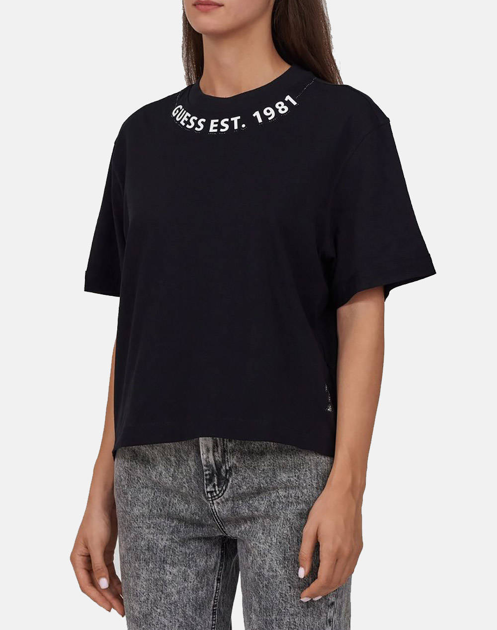 GUESS SS CN NECK LOGO TEE WOMENS T-SHIRT