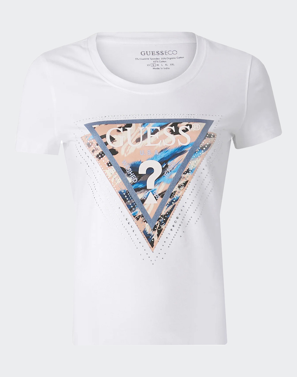 GUESS SS CN LEO TRIANGLE TEE WOMEN