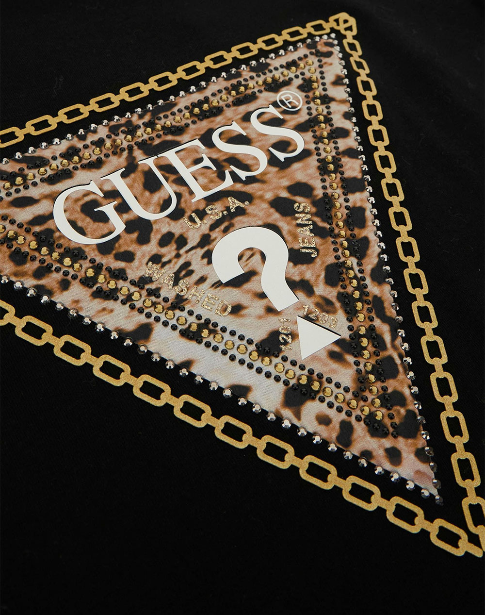 GUESS SS CN TRIANGLE LEO TEE WOMEN