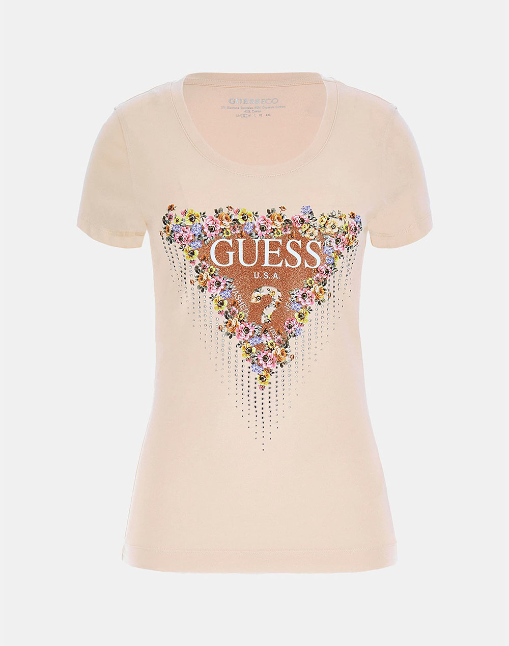 GUESS SS CN BOUQUET TRIANGLE TEE WOMEN