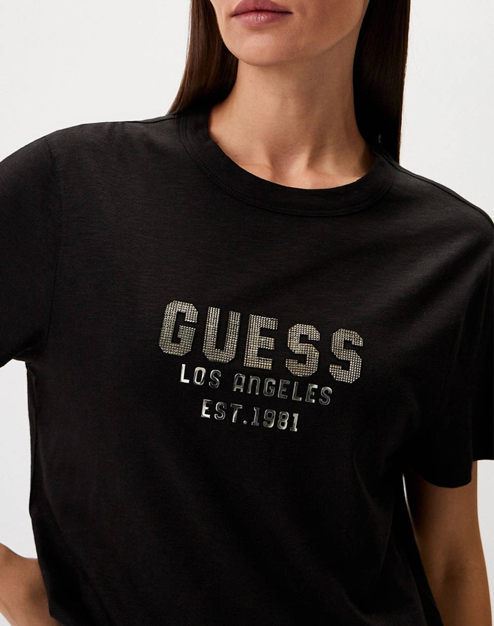 GUESS SS CN PYRAMIDE STUDS TEE SHIRT WOMEN