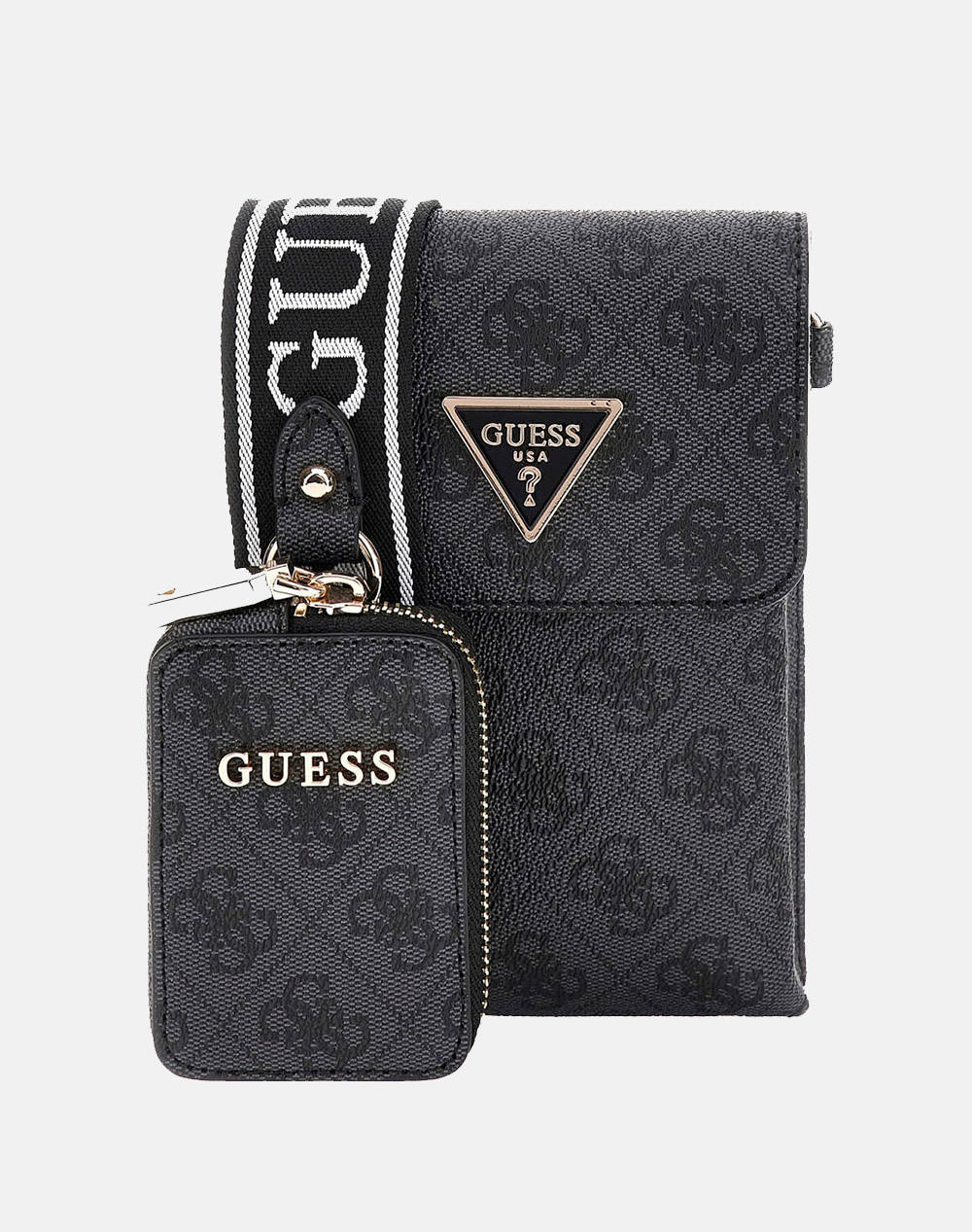 GUESS LATONA FLAP CHIT CHAT WOMENS BAG (Dimensions: 11 x 19 x 4 cm)