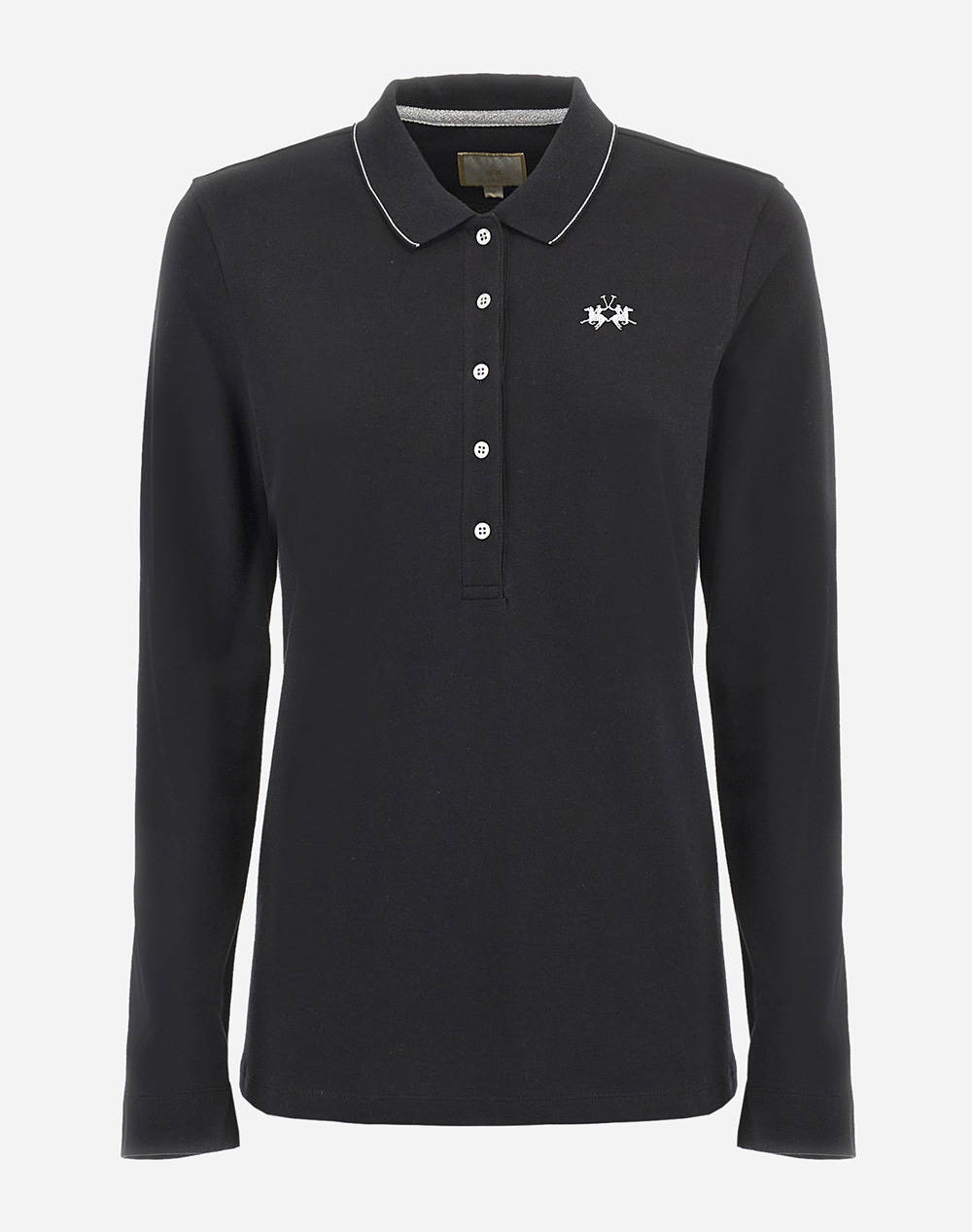 LA MARTINA POLO SHIRT WOMAN L/S POLO PIQUET STRETCH