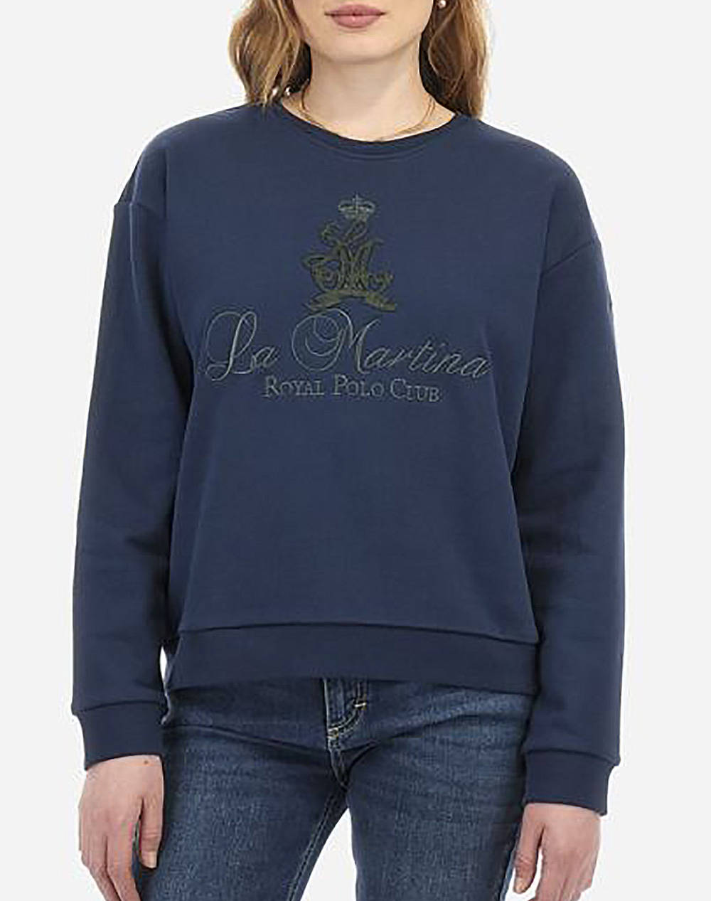 LA MARTINA WOMEN LS CREWNECK FLEECE SWEATSHIRT