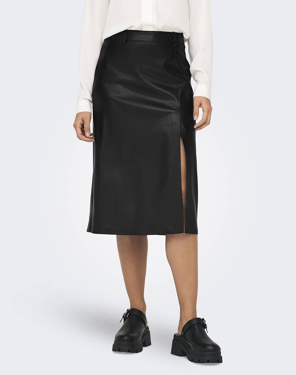  ONLY ONLMAGGA FAUX LEATHER SKIRT OTW 15325943-BLACK Black 2025