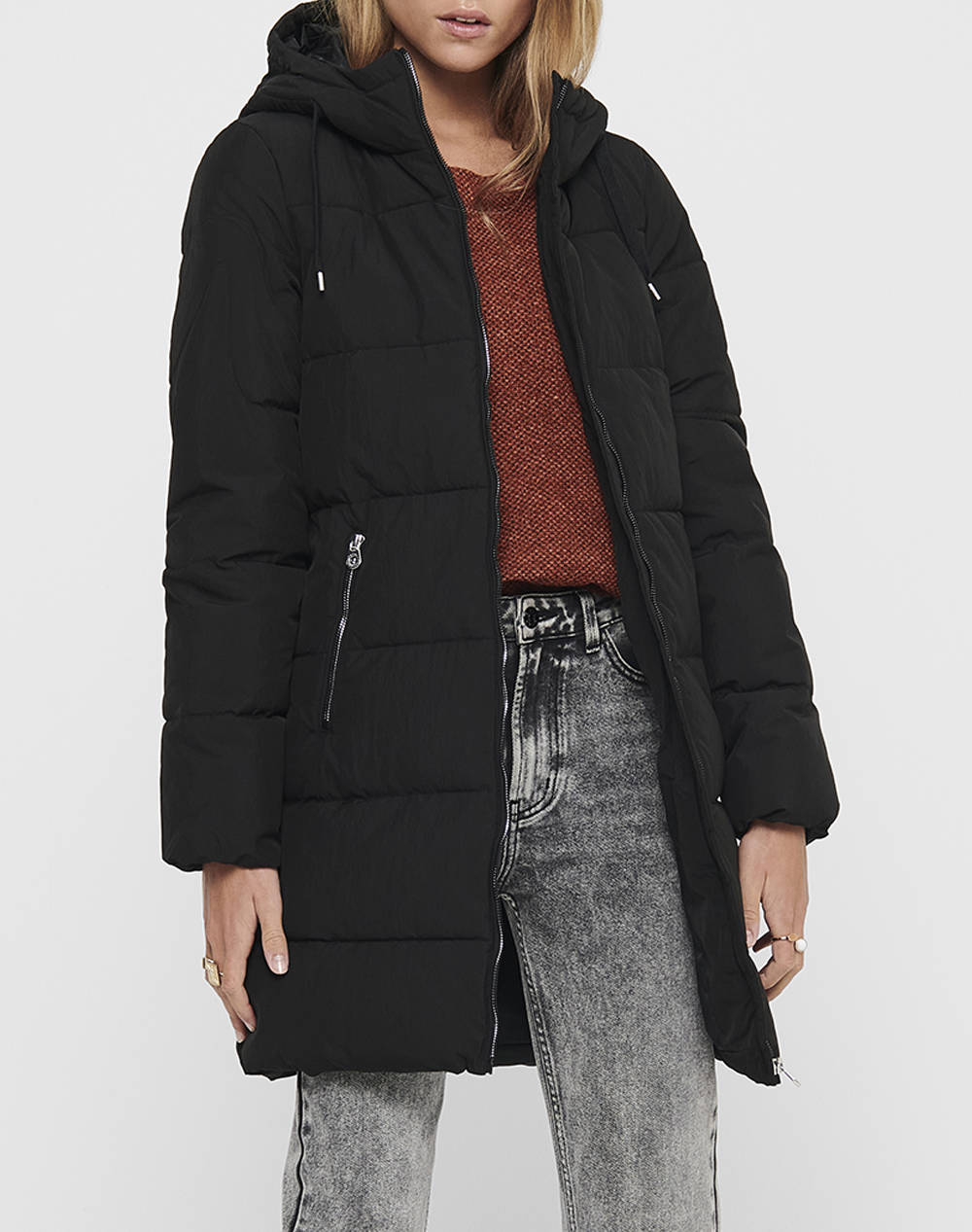  ONLY ONLDOLLY LONG PUFFER COAT OTW 15205369-BLACK Black 2025