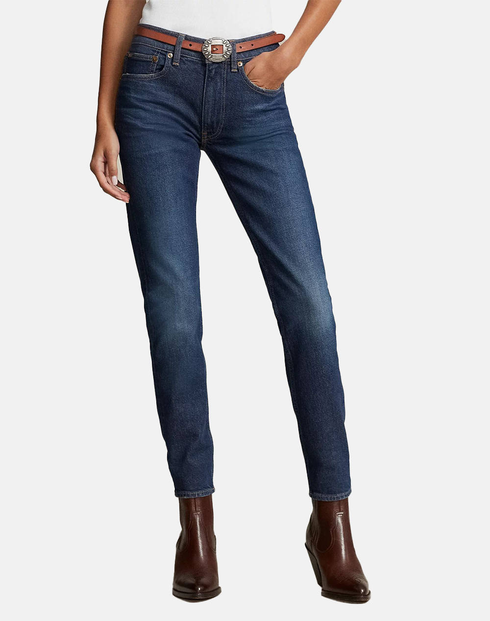 RALPH LAUREN MID RISE SKN-SKINNY-ANKLE-SKINNY