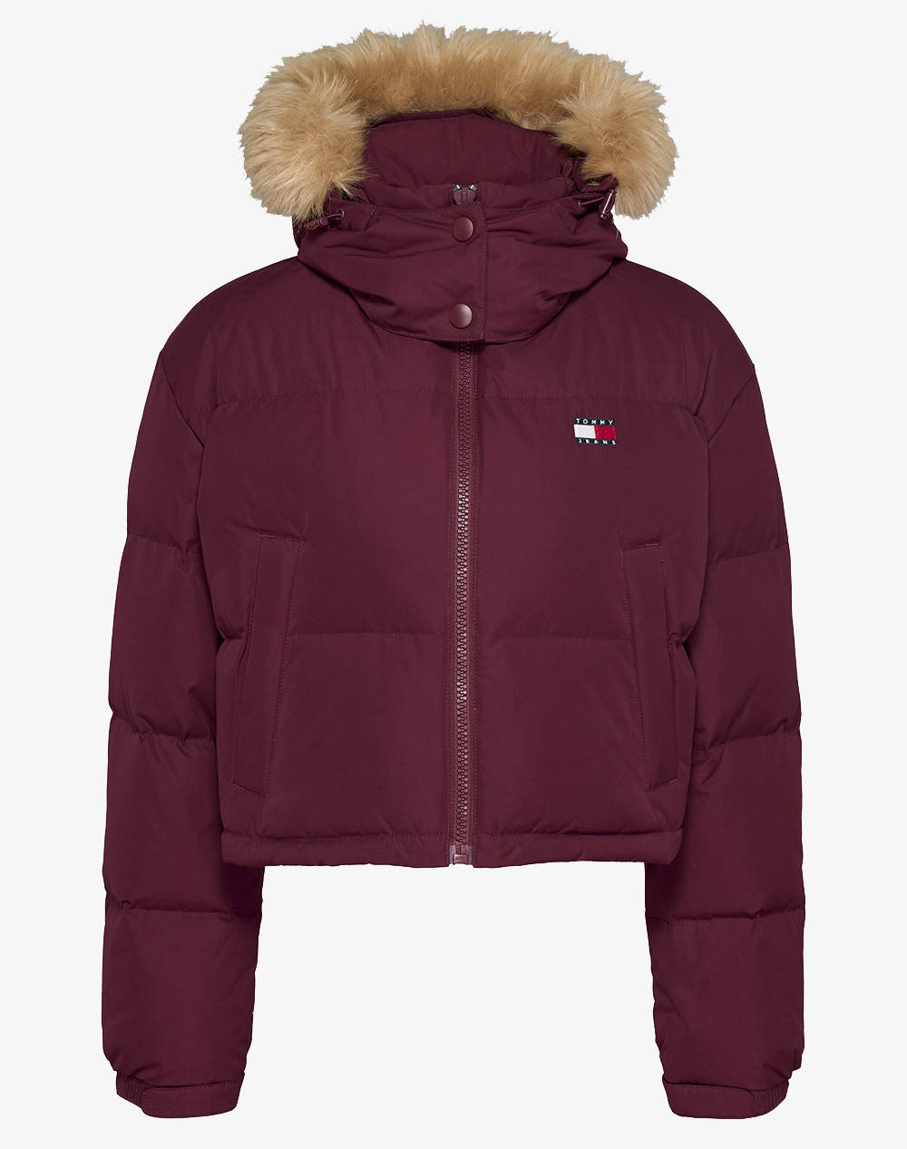  TOMMY JEANS TJW CRP ALASKA FAUX FUR HOOD DW0DW19687-VLP DarkRed 2025