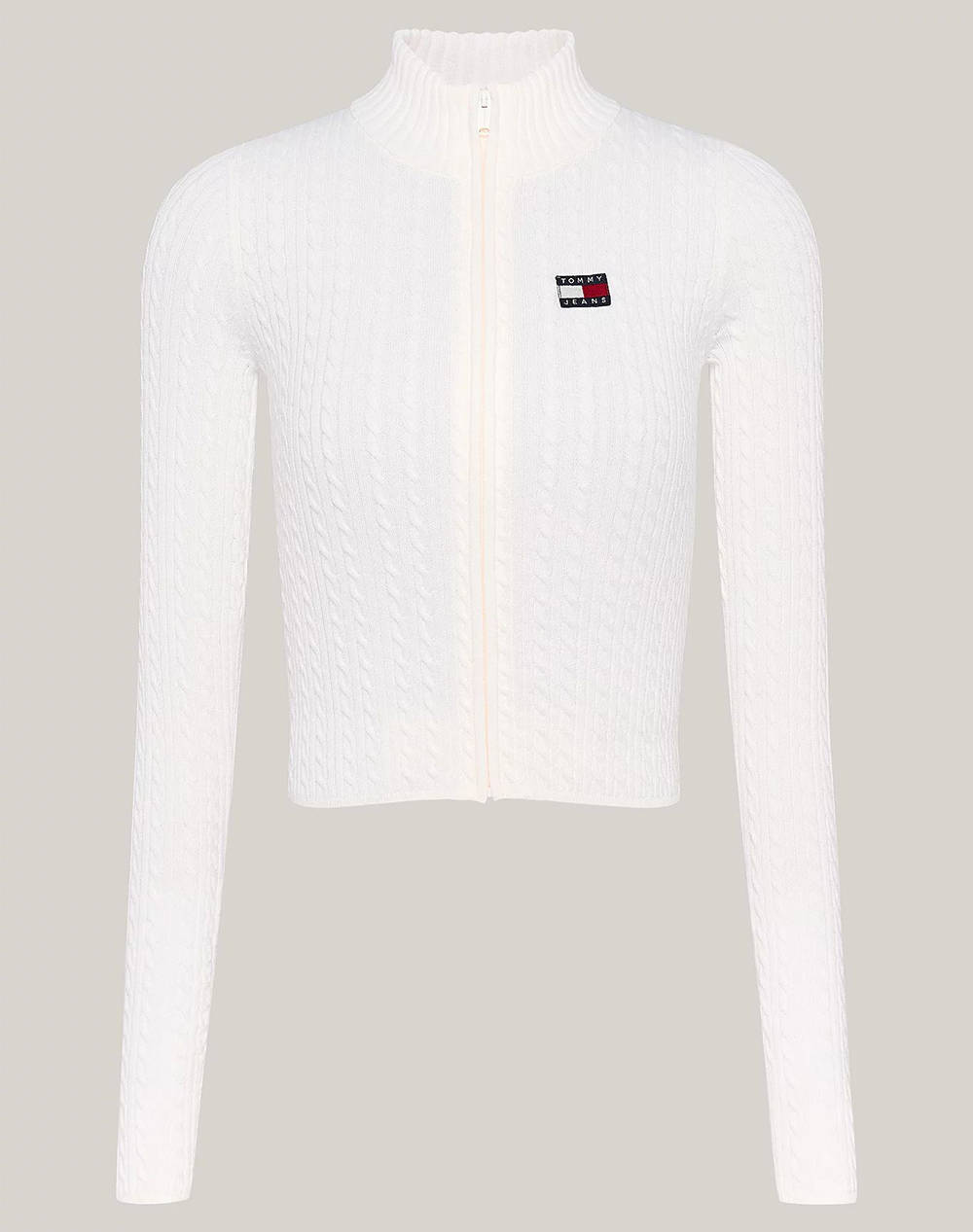 TOMMY JEANS TJW ZIP-THRU CABLE CARDIGAN