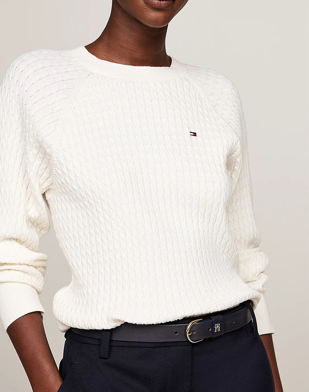 TOMMY HILFIGER CO CABLE C-NK SWEATER