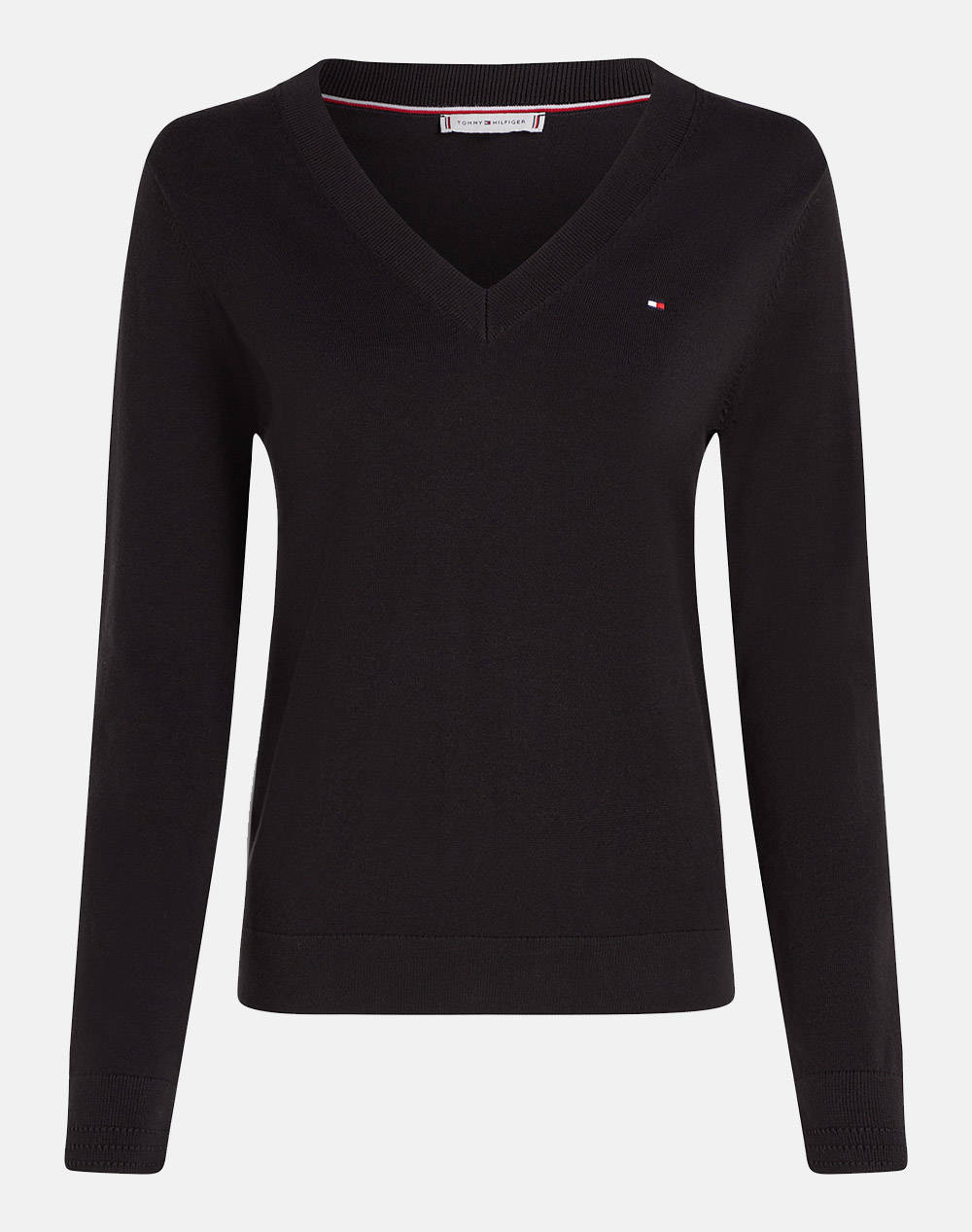 TOMMY HILFIGER CO JERSEY STITCH V-NK SWEATER