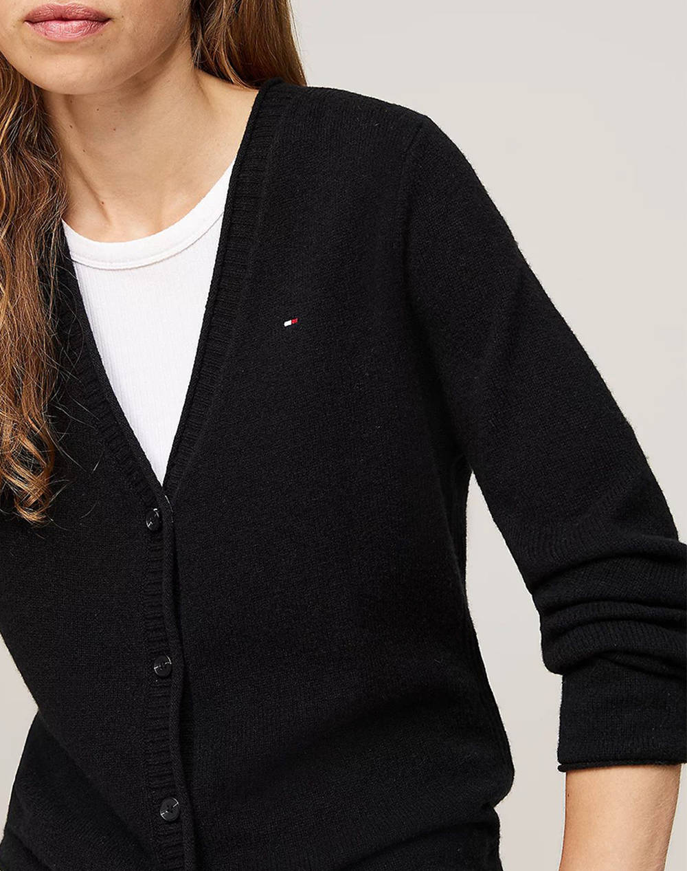 TOMMY HILFIGER SOFT WOOL V-NK CARDIGAN