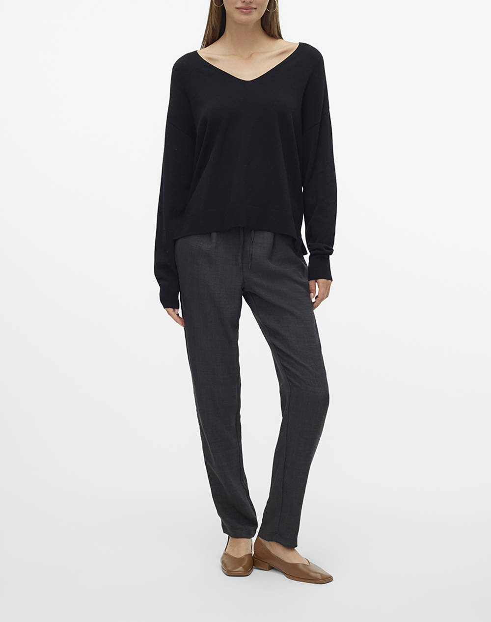 VERO MODA VMBREEZE LS V-NECK PULLOVER BOO