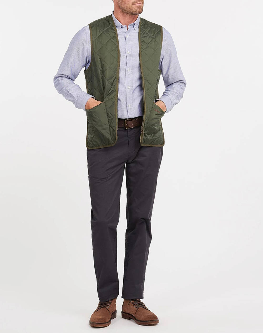 BARBOUR QUILTED WAISTCOAT/ZIP-IN LINER ΜΠΟYΦΑΝ