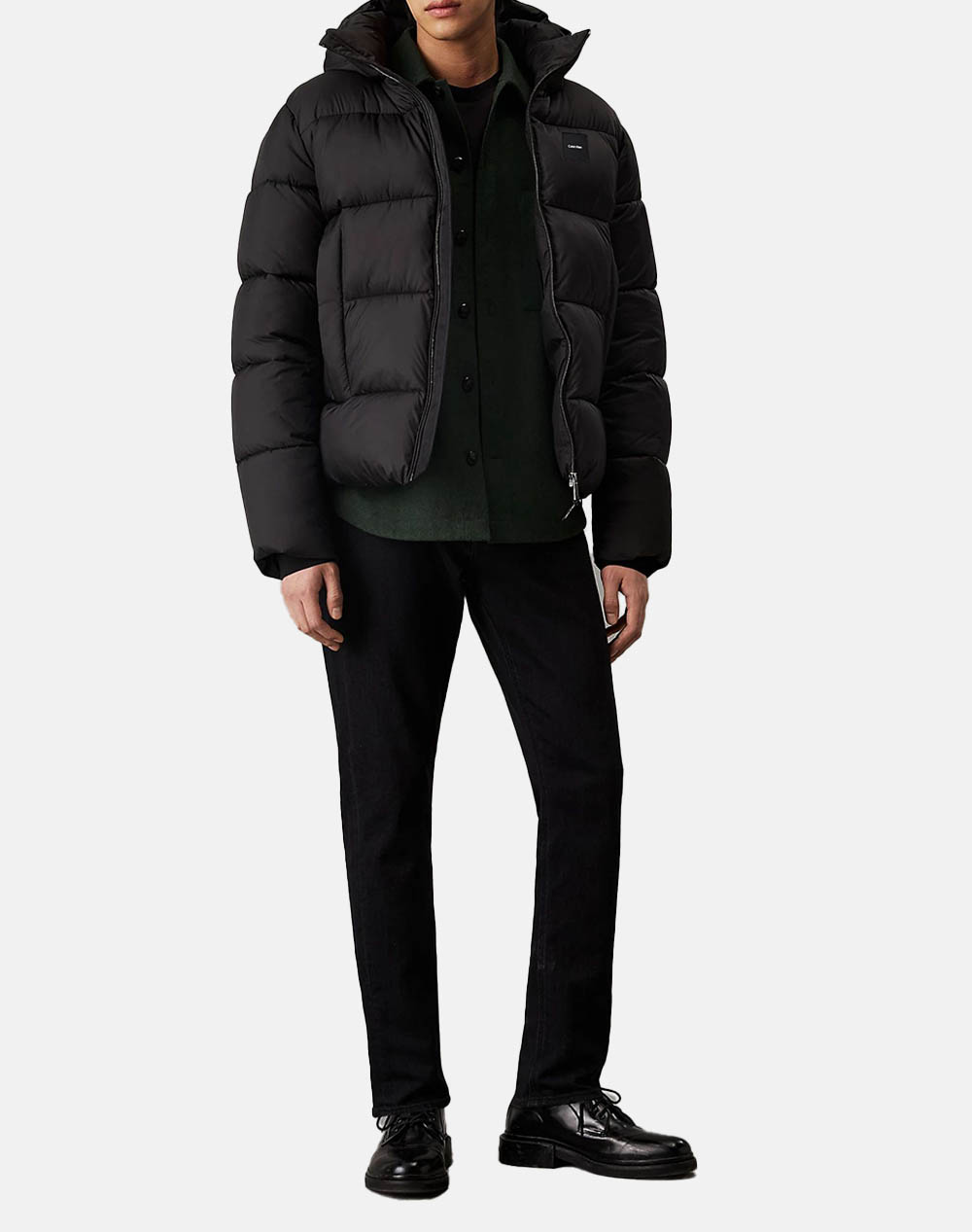 CALVIN KLEIN HOODED QUILT PUFFER MW