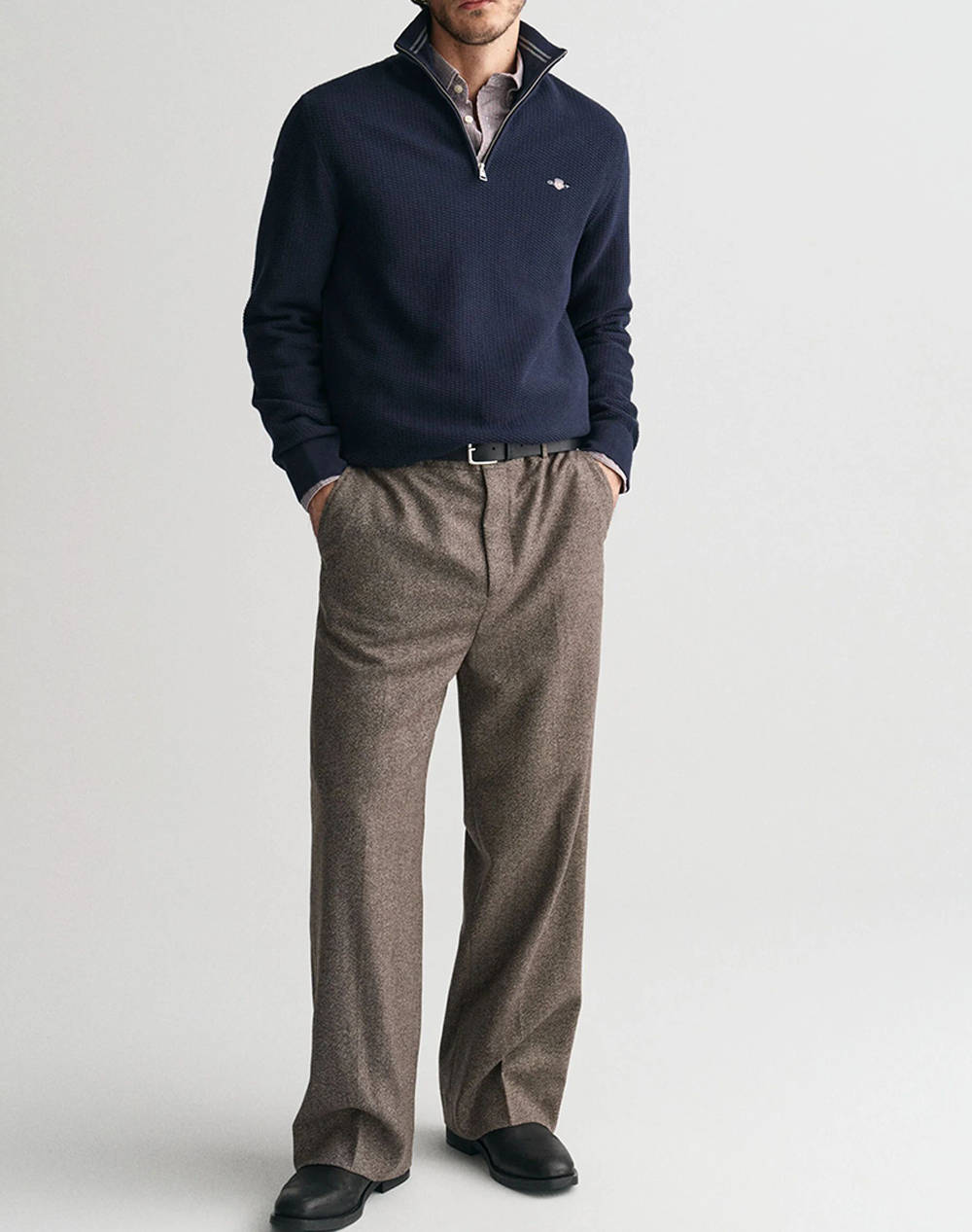 GANT ΠΟΥΛΟΒΕΡ ΜΜ COTTON MICRO TEXTURED HALF ZIP