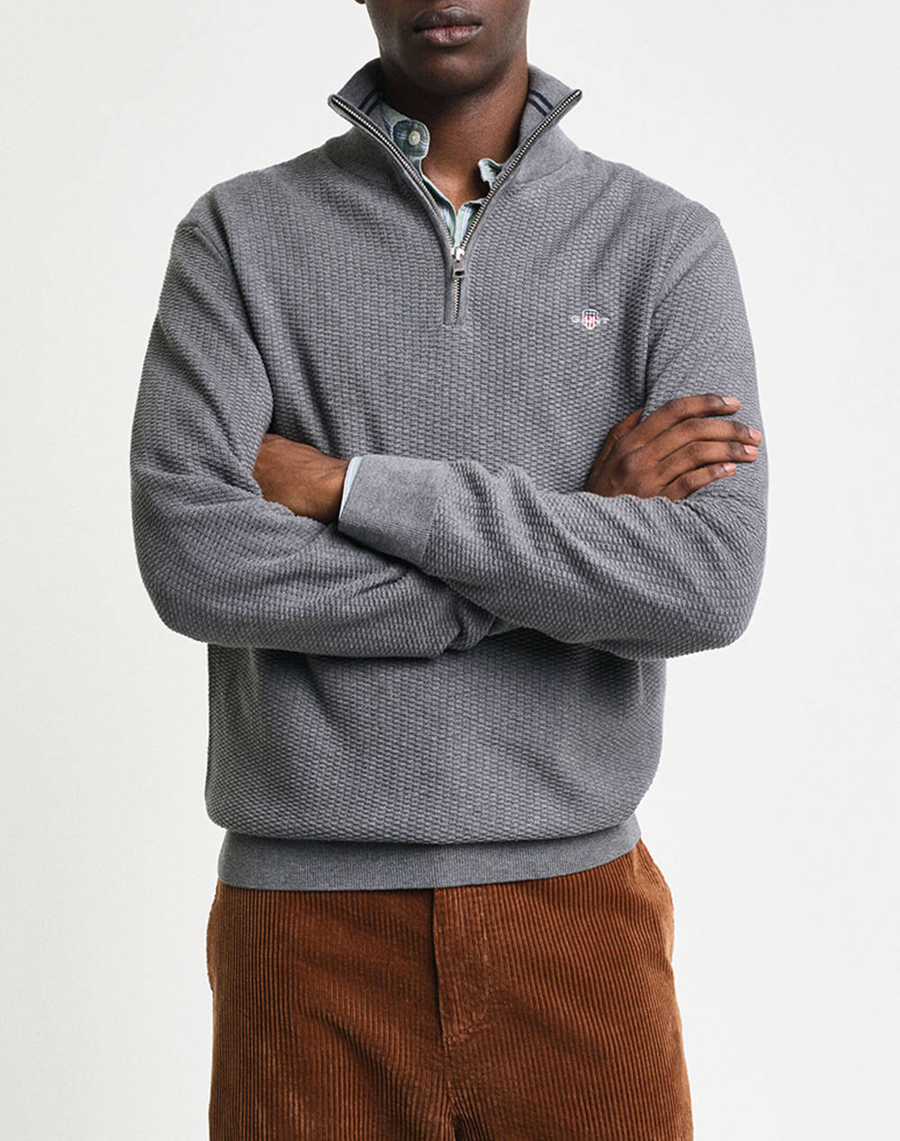 GANT ΠΟΥΛΟΒΕΡ ΜΜ COTTON MICRO TEXTURED HALF ZIP