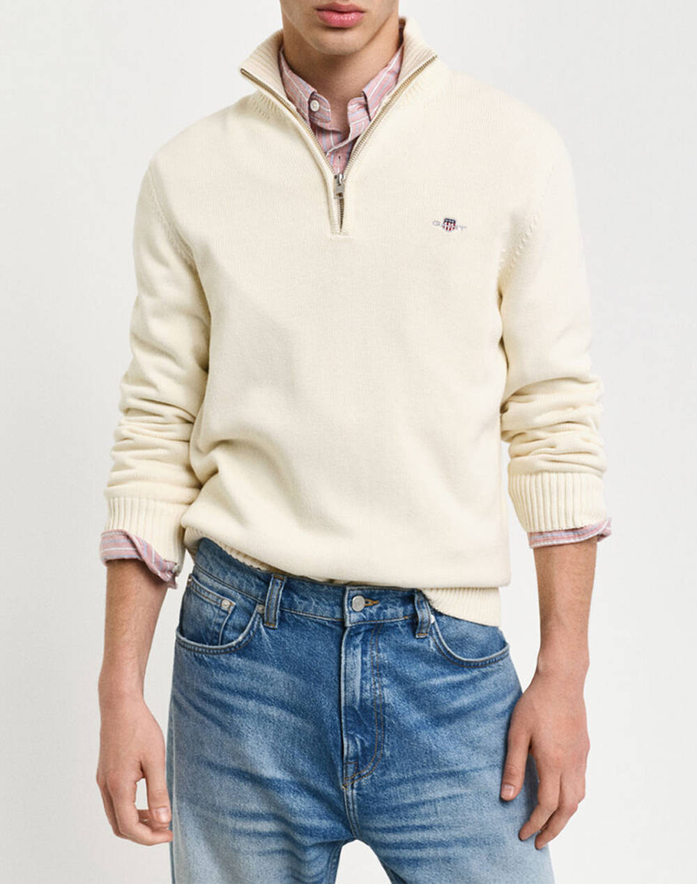 GANT SWEATER LS CASUAL COTTON HALF ZIP