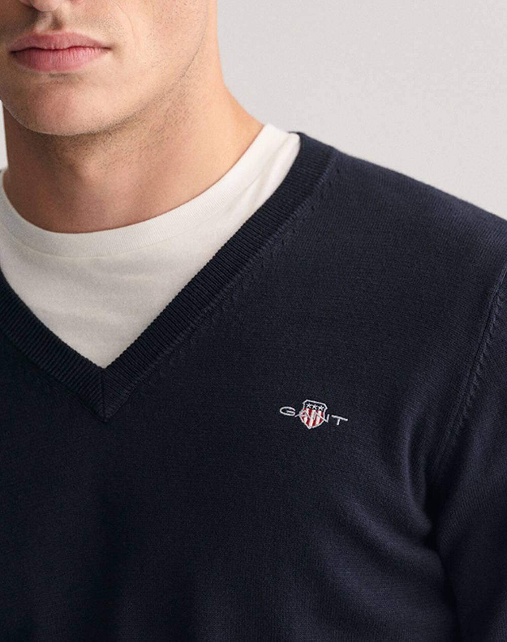 GANT SWEATER LS CLASSIC COTTON V-NECK