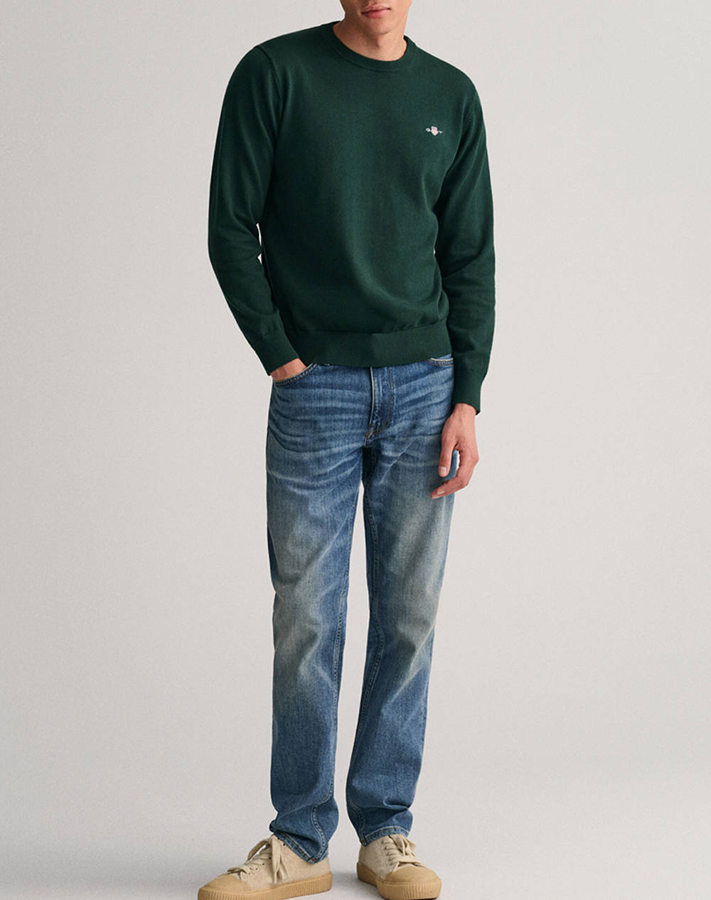 GANT SWEATER LS CLASSIC COTTON C-NECK