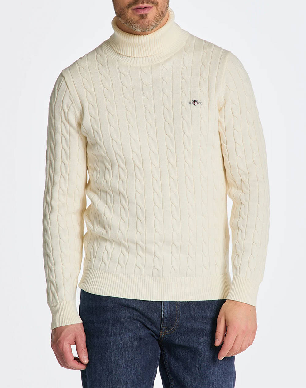 GANT SWEATER LS COTTON CABLE TURTLE NECK