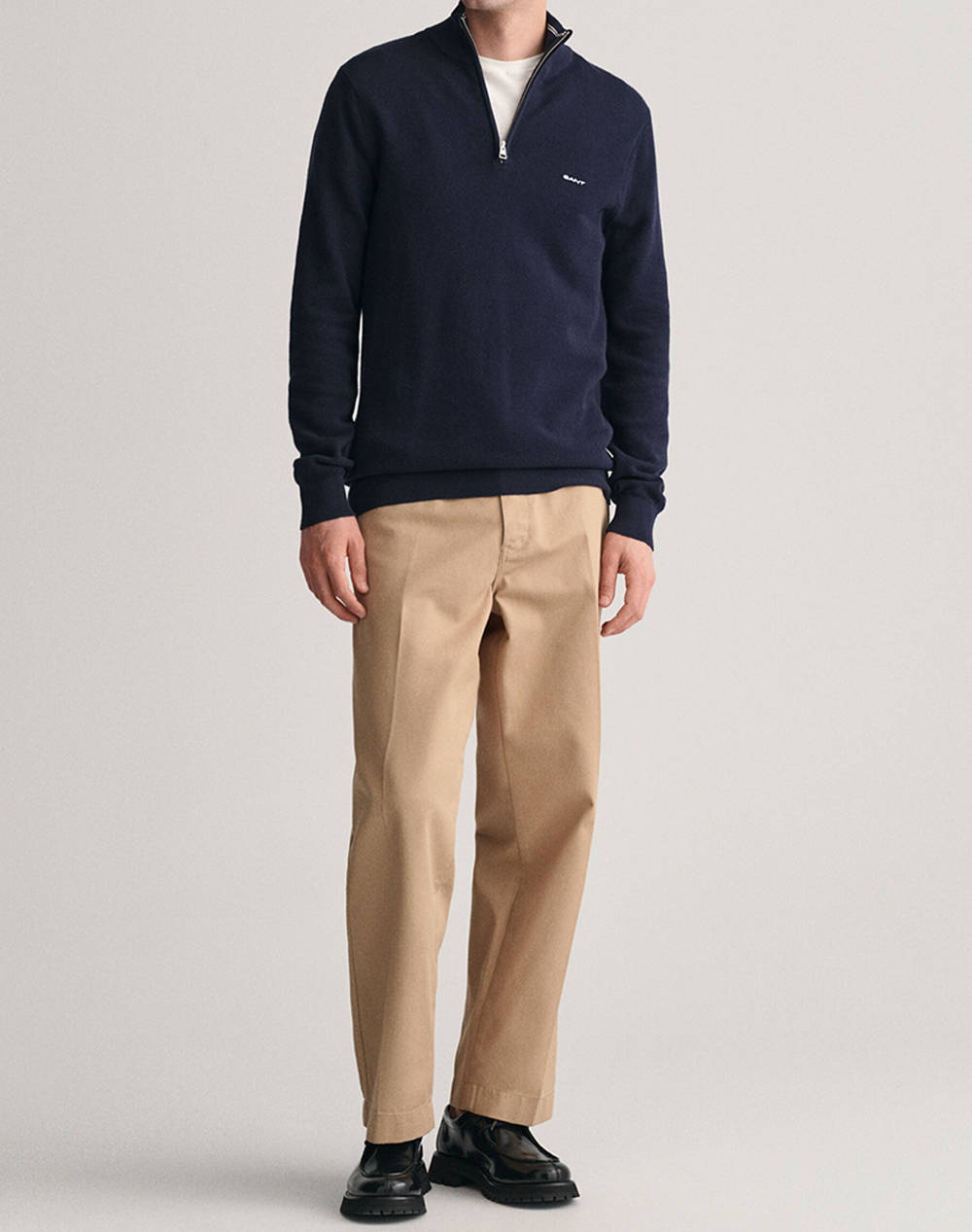 GANT SWEATER LS COTTON PIQUE HALF ZIP