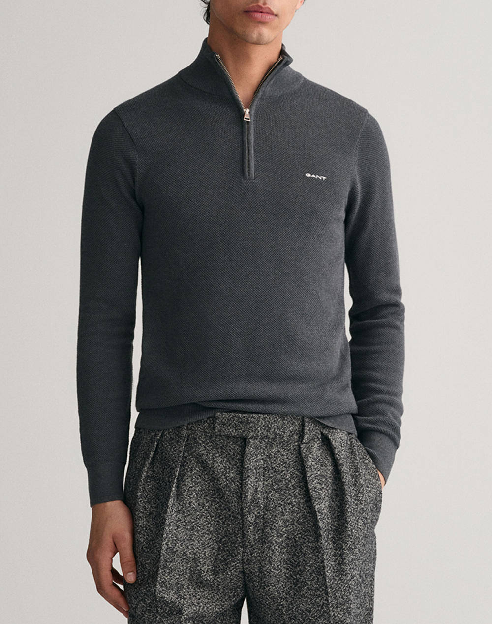 GANT ΠΟΥΛΟΒΕΡ ΜΜ COTTON PIQUE HALF ZIP