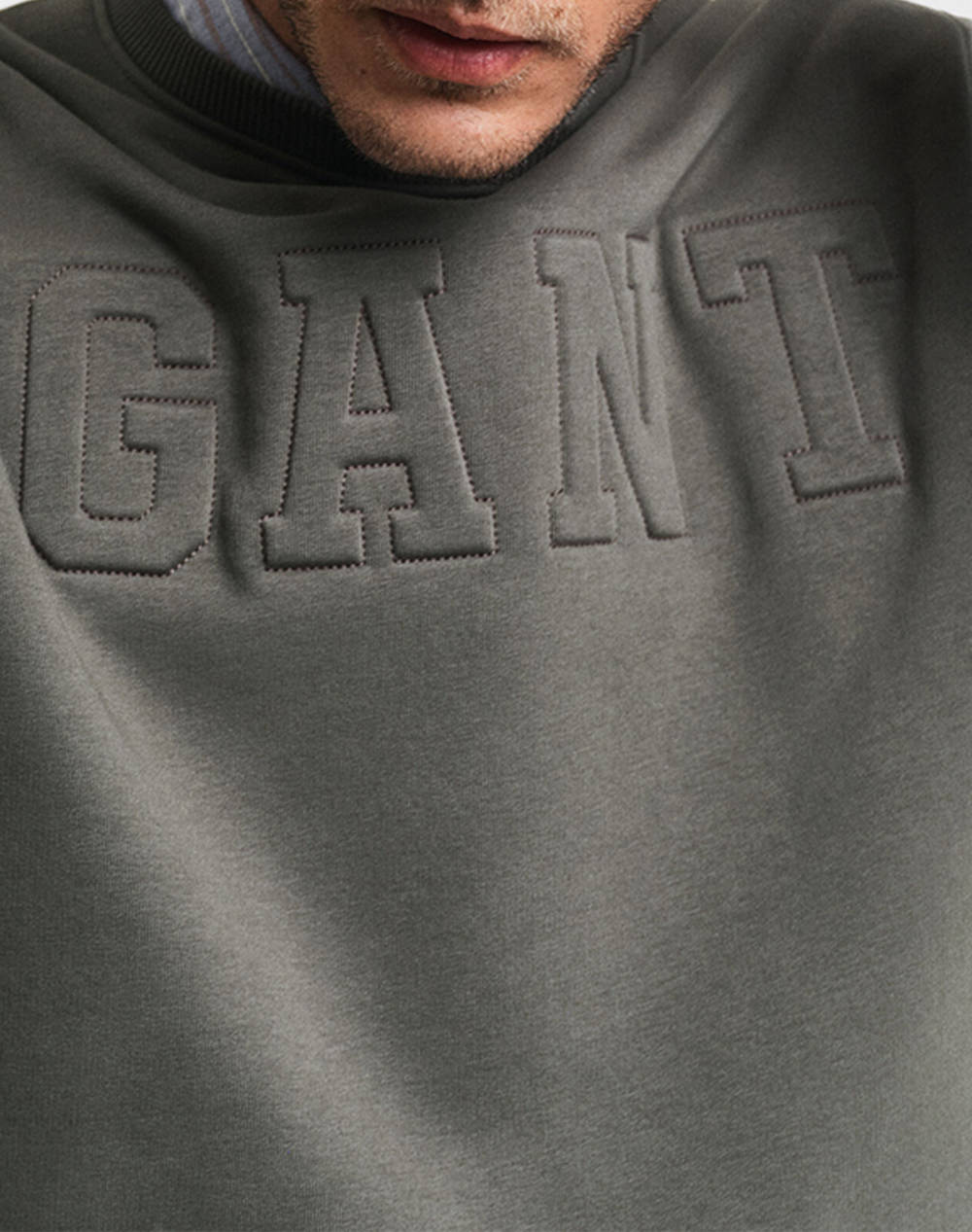 GANT LS EMBOSSED C-NECK SWEATSHIRT