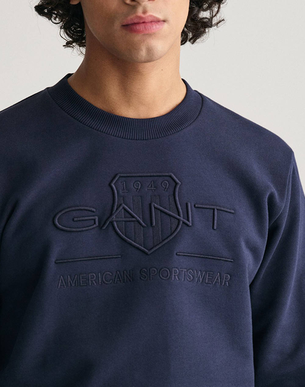 GANT LS REG TONAL SHIELD C-NECK SWEAT