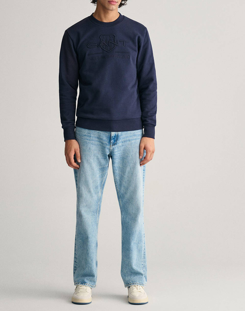 GANT LS REG TONAL SHIELD C-NECK SWEAT