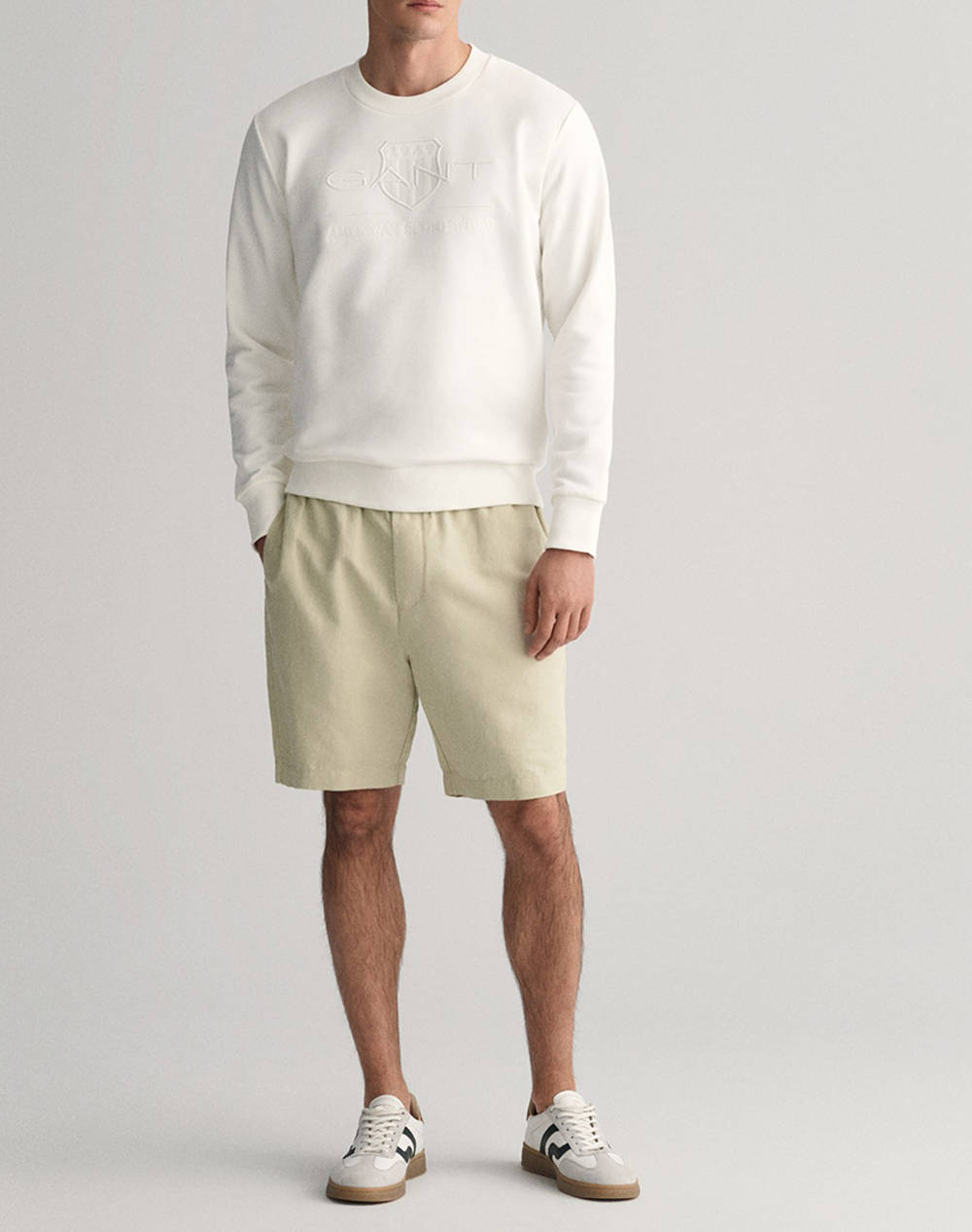 GANT LS REG TONAL SHIELD C-NECK SWEAT