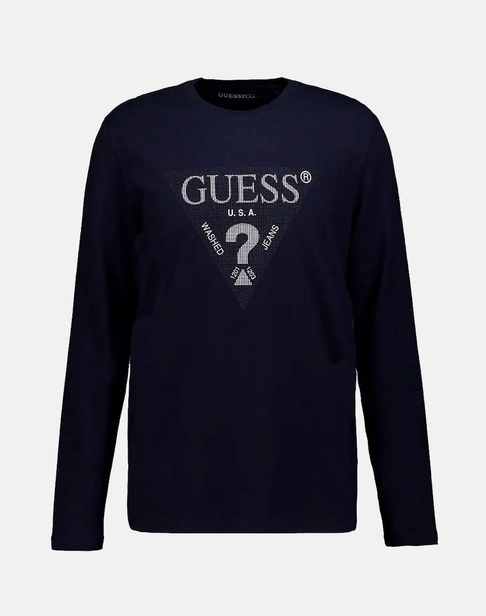 GUESS LS CN TRIANGLE TEE MENS T-SHIRT