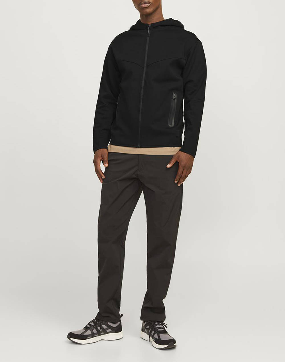 JACK&JONES JCOFUSION SWEAT ZIP HOOD NOOS