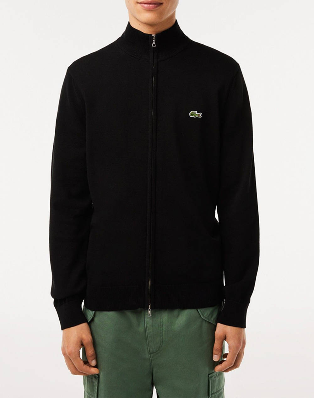 LACOSTE KNIT SWEATER JACKET