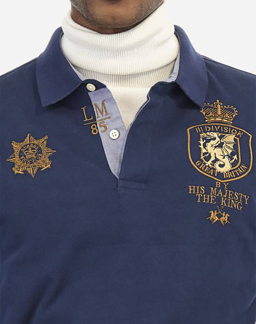 LA MARTINA POLO SHIRT LS MAN POLO SEMI GUARDS HEAVY JER