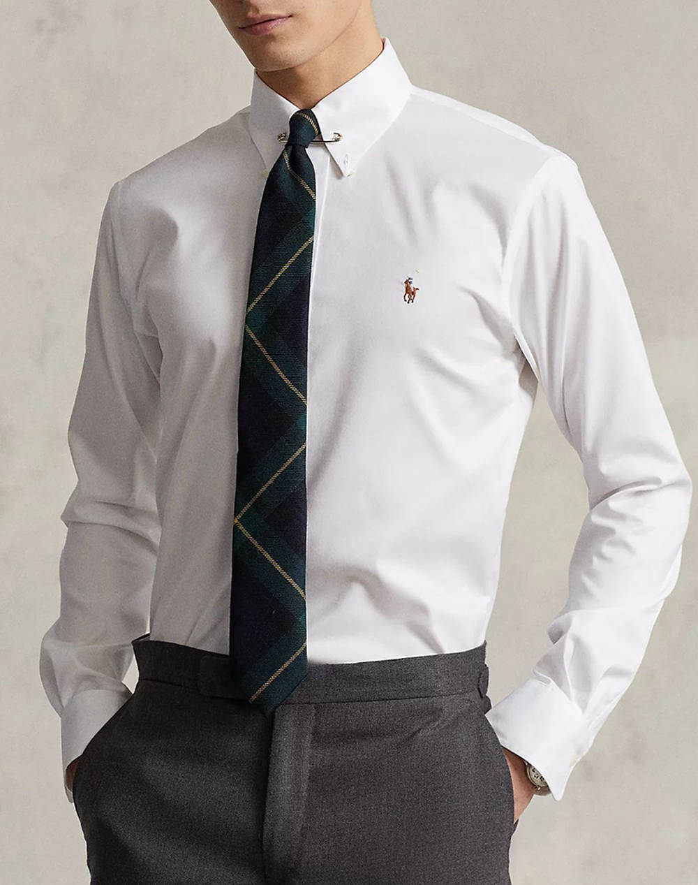 RALPH LAUREN CUHBDPPCN-LONG SLEEVE-DRESS SHIRT 712870507-001 White